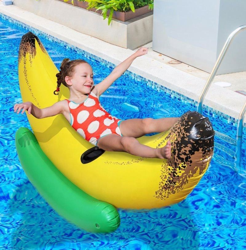 Inflatable Banana Funny Pool Toys Huge Inflatable Tropical Banana