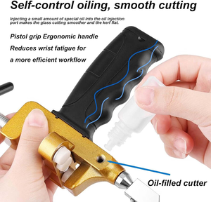 Outil de <span class=keywords><strong>coupe</strong></span> de carreaux en céramique et <span class=keywords><strong>verre</strong></span>, manuel, facile à utiliser, avec réservoir d'huile, pour la rupture de carreaux, en alliage de haute qualité, OEM industriel - Product Image 3