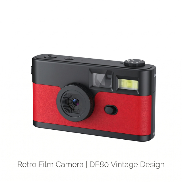 Retro Film-Style Photos 8MP Mirrorless Lightweight Vintage Screenless Digital Camera with Video Capture for Travel Beginners