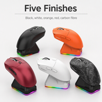 K Snake X11Pro Mouse Gaming Nirkabel Ringan Tri Mode Bluetooth 2.4G Kabel RGB Dock Pengisian Daya Magnetik 12000DPI untuk PC Tablet