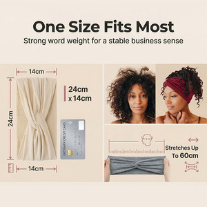 <span class=keywords><strong>Bandeau</strong></span> extra large antidérapant <span class=keywords><strong>pour</strong></span> <span class=keywords><strong>femme</strong></span> style bohème, élastique, coloré, avec logo personnalisé, accessoire capillaire torsadé, vente en gros <span class=keywords><strong>pour</strong></span> usage quotidien - Product Image 6