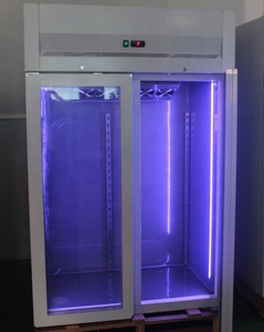 Exhibidor Refrigerado Vertical de Acero Inoxidable de 1000L con 2 <span class=keywords><strong>Puertas</strong></span> de Vidrio, Refrigerador Vertical <span class=keywords><strong>para</strong></span> <span class=keywords><strong>Cocina</strong></span> en Venta - Product Image 3