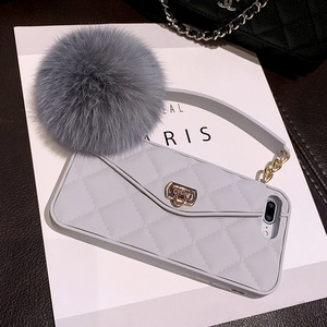 Funda de teléfono con cadena de lujo <span class=keywords><strong>y</strong></span> Bola de pelo, para <span class=keywords><strong>iPhone</strong></span> 14, 13, 12, <span class=keywords><strong>11</strong></span> Pro, Max, X, XR, XS, Max, 7, 8 Plus - Product Image 6