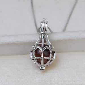 Wholesale <strong>Pearl</strong> Party S925 <strong>Sterling</strong> <strong>Silver</strong> Angel Wing Akoya Single <strong>Pearl</strong> Cage Pendants <strong>Necklace</strong> Mounting - Product Image 3
