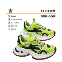 Chaussures de sport rétro personnalisées pour hommes, à lacets, avec empeigne en mesh, semelle épaisse, respirantes, décontractées et sportives