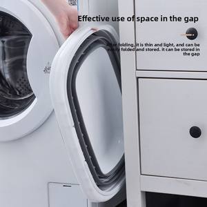 Panier à linge sale pliable bleu avec poignée pour la salle de bain domestique, vente directe d'usine - Product Image 3