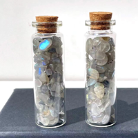 Bouteille de dérive naturelle de 7cm en gros, pierre de guérison, éclats de cristal, bouteille de souhaits fabriquée à partir d'autres cristaux