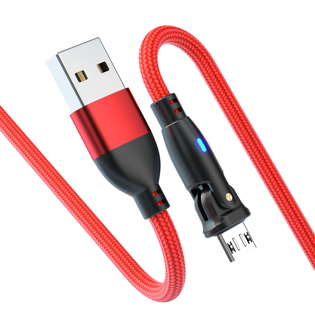 New Design Upgraded Gaming Products Wholesale Supply Nylon Braided LED Mobile Phone Fast Quick Charge Wire Cords USB Data Cable