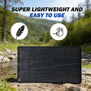 แผงโซลาร์เซลล์ Alecter Solar Universal 100W 12V แบบยืดหยุ่น โมโนคริสตัลไลน์ ประสิทธิภาพ 23% พกพาสะดวก น้ำหนักเบา รุ่น APH-P148 สำหรับ - Product Image 3