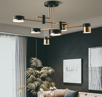 Nouveau Lustre Nordique pour Salon, Chambre, Hall, Bureau à Domicile, Lampe Moderne Minimaliste de Luxe LED en Fer 110V