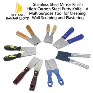 มีดโป๊วสแตนเลส ด้ามไม้ สกรีนโลโก้ได้ รุ่นหนาพิเศษ ใช้ขูดปูน ขูดขี้เถ้า ทำความสะอาด - Product Image 2