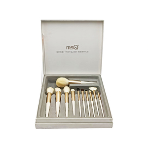 Custom Eco-friendly Grey Board Rigid Box Magnetic Closure Die Cuts Large Capacity Makeup Brush Storage - Product Image 1