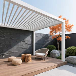 <span class=keywords><strong>Toldo</strong></span> exterior moderno para patio trasero <span class=keywords><strong>3x4</strong></span>, persiana motorizada de aluminio impermeable, pérgola retráctil automática con recubrimiento de polvo para techo - Product Image 1