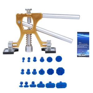 Outil réglable de réparation de bosses de voiture Kit d'extraction de bosses portatif pour les bosses de tôle de carrosserie automobile accessoire de réparation de taille mobile amovible - Product Image 1