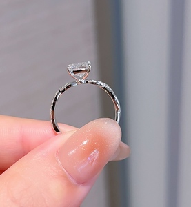 Bague Xinfly PT950 avec diamant de laboratoire 1,0 ct, bijoux de fiançailles, alliance de mariage, design personnalisé - Product Image 6