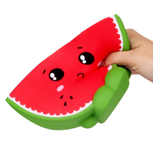 Cartoon Watermelon Slice Pu Slow <b>Rebound</b> Toy For Kids Fidget Stress Relief Gift Decor - Product Image 1