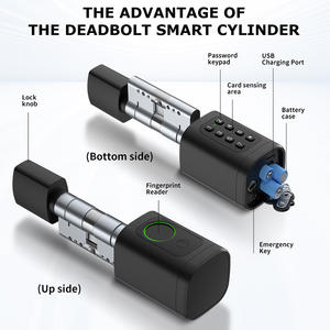 Yagu आसान इंस्टॉलेशन ट्यूया ऐप समायोज्य फिंगरप्रिंट कोड कुंजी स्मार्ट डोर सिलेंडर लॉक फिंगरप्रिंट पासकोड स्मार्ट लॉक - Product Image 4