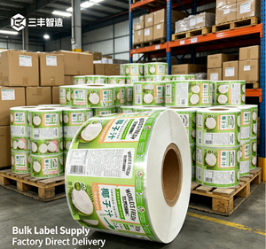 Étiquettes en papier autocollantes personnalisées Sanfengzhizao pour bouteilles de boissons, résistantes à l'eau, impression flexographique, noyau de 38 mm - Product Image 5