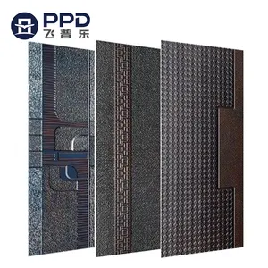 2020 Wrought Iron Door Plate Steel Metal Door Design Embossed Steel Door Skin