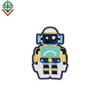 Beau fer sur la broderie dessin animé Mr Robot garçon patchs à capuche Robot patchs de broderie pour sacs