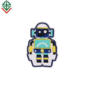 Bel ferro su ricamo cartone animato <span class=keywords><strong>Mr</strong></span> Robot toppe ragazzo felpa con cappuccio Robot ricamo toppe per borse - Product Image 2