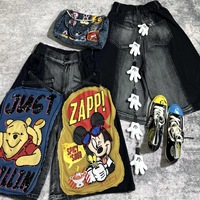Short en jean Mickey dessin animé pour femme F139/FANMAJIALIE – Design tendance de marque, haute qualité, élégant pour la mode urbaine