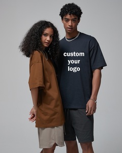 Impression d'écran de logo personnalisé pour tissu tricoté lourd de 230 GSM, 100% coton respirant, écologique, streetwear surdimensionné, drop - Product Image 1