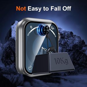 New Metal Aluminum Frame + HD Tempered Glass <strong>Screen</strong> <strong>Protector</strong> for <strong>Apple</strong> <strong>Watch</strong> Series 9 8 7 6 Waterproof <strong>Screen</strong> <strong>Protector</strong> Cover - Product Image 5