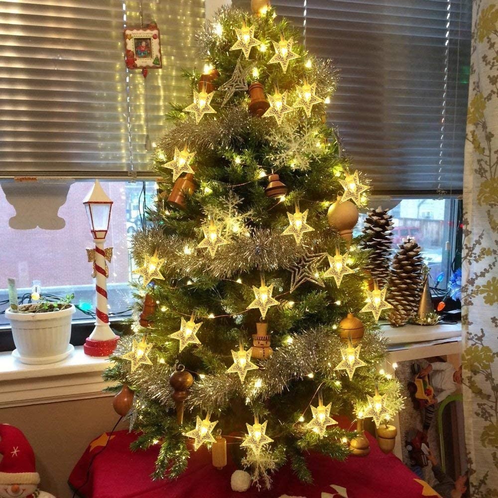 Newish 100 СИД приложение звезда гирлянды светодиодные светиспользования на улице и в помещении рождественские гирлянды