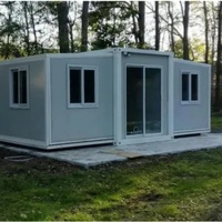 Maison conteneur extensible à double aile, bâtiment préfabriqué portable pour complexe hôtelier, camping touristique, installation rapide, espace de vie