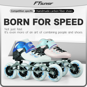 OEM Professional 3-4 Wheel <strong>Carbon</strong> Fiber Inline Speed Skate Shoes Outdoor Racing Boots for Adults Children ABEC-9 <strong>Bearing</strong> - Product Image 2