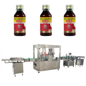 Machine de remplissage automatique de sirop contre la toux à 4 têtes pour bouteilles en plastique, avec fonction de capsulage monobloc - Product Image 1