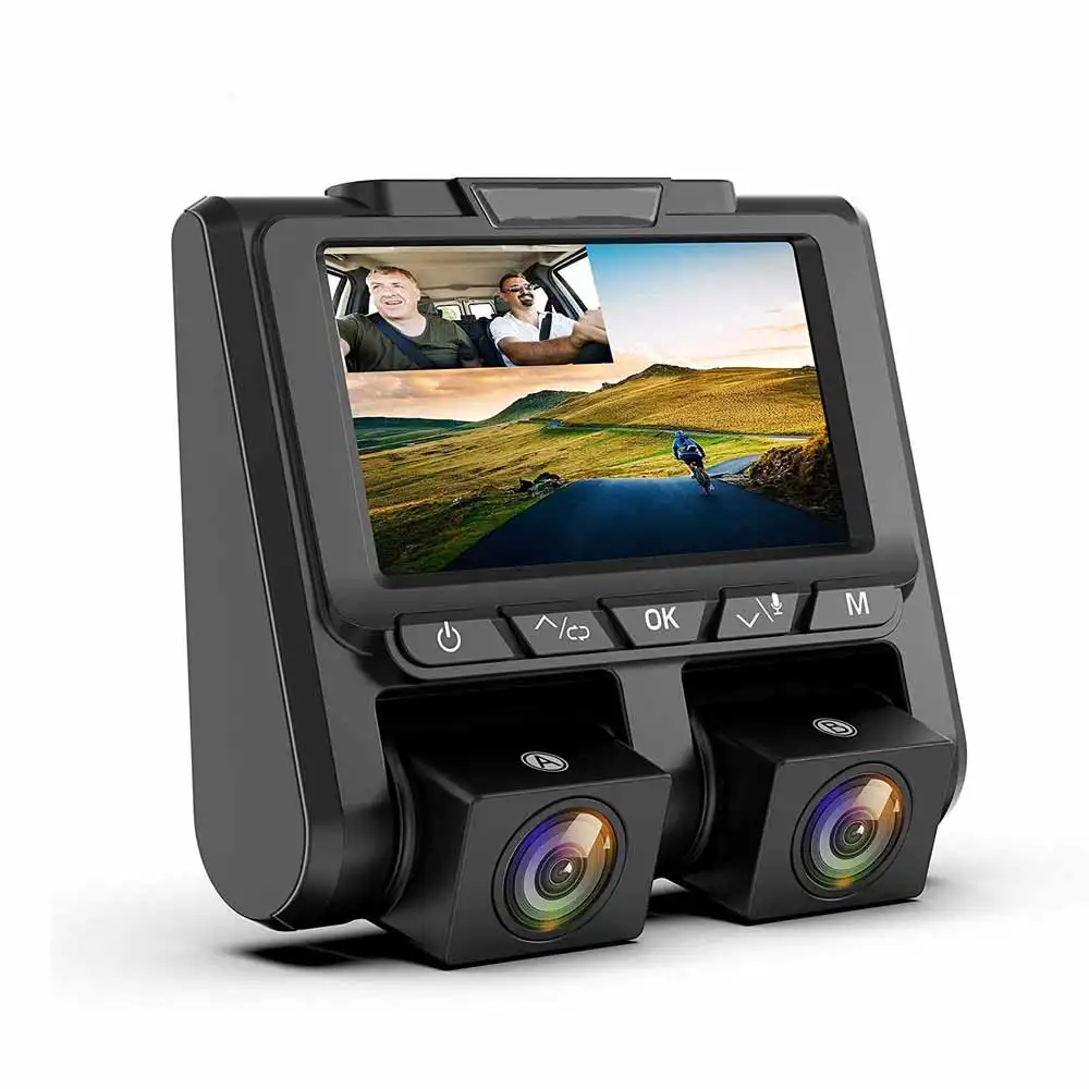 Dual 4K Car dash camera for TAXI, Ultra HD Dashboard Car Camera DVR Recorder recording both inside and outside