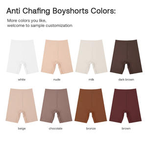 Cómodo Control firme Pantalones cortos de seguridad ajustados Cintura alta Invisible <span class=keywords><strong>Anti</strong></span> Frotamiento Bragas sin costuras - Product Image 4