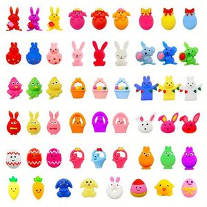Juguete Antiestrés de Pascua, Conejo, Zanahoria, Pollito, TPR, Gashapon, para Niños de 5 a 7 Años, Unisex, Eva - Product Image 1