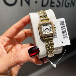 Relojes de Cuarzo para Mujer, Diseño Clásico y Elegante, Reloj de Pulsera de Alta Calidad con Bisel de Diamantes, Color Dorado - Product Image 5