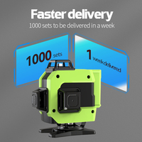 Niveau laser de construction rotatif automatique 4D à 16 lignes auto-nivelant à faisceau vert de 360 degrés Machine-outil de qualité industrielle