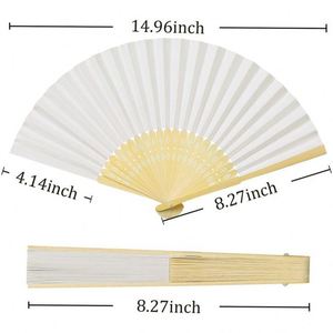 Abanico de Mano de Bambú de 21 cm con Logotipo Personalizado de Primera Calidad, Diseño de Dibujos Animados, Duradero, Fácil de Transportar, Estilo Romántico en Plástico Blanco - Product Image 2