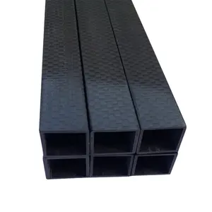 Kohle faser rohr quadratischer Preis pro Meter Kohlefaser-Vierkant rohr Kohlefaser-Rechteck rohr 40mm 200mm 100mm 25mm
