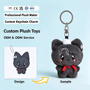Custom Plush Kawaii Keychains Stuffed Animal Soft Cute Cat <strong>Mini</strong> <strong>Toys</strong> OEM Factory Make Your <strong>Brand</strong> for Gift Wholesale Low MOQ - Product Image 1