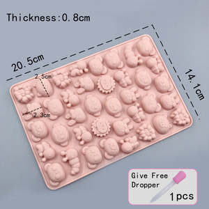 CATHYLIN <span class=keywords><strong>Molde</strong></span> <span class=keywords><strong>de</strong></span> Silicona para <span class=keywords><strong>Chocolate</strong></span>, <span class=keywords><strong>Mini</strong></span>, Libre <span class=keywords><strong>de</strong></span> BPA, con Forma <span class=keywords><strong>de</strong></span> Frutas, Animales y Dulces, Color Rosa, para Fondant, Estilo Dubai - Product Image 6