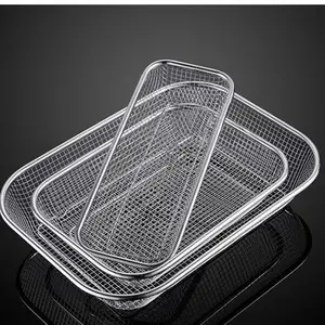 Thép không gỉ dây lưới giỏ Flatware đũa lưu trữ Giỏ trên bồn rửa colander Lọc giỏ