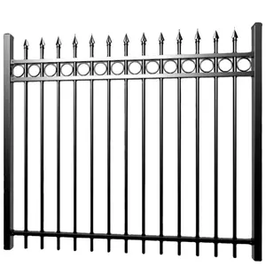 New Design Cheap Aluminum Metal Picket Ornamental Fence Wrought Iron Fence Panel
