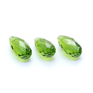 Yingma Trang Sức Đá Thủy Tinh Màu <span class=keywords><strong>Peridot</strong></span> Đẹp Mặt Pha Lê Tổng Hợp Hình Giọt Nước Để Trang Trí - Product Image 3