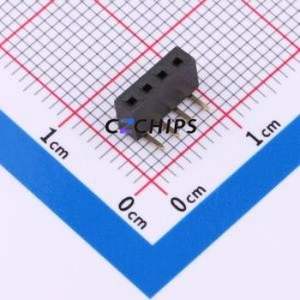 HX PM2.0-1x4P WC Pin Socket Bent Lead Through Hole,P=2mm Connector 1x4P 2mm Square Hole Right Angle Insert - Product Image 1