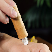 Flaconi Roll-on di Lusso in Vetro e Legno di Bambù da 5ml e 10ml, Ricaricabili e Senza Profumo, per Oli Essenziali e Profumi