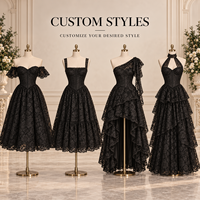 Robe midi personnalisée pour femme, en dentelle florale, avec corset, épaules dénudées, manches volantées, jupe plissée, robe midi pour occasions spéciales