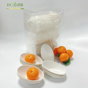 ECO JFB 2025 OEM Biodegradable Plato para salsa <span class=keywords><strong>de</strong></span> pulpa <span class=keywords><strong>de</strong></span> <span class=keywords><strong>caña</strong></span> <span class=keywords><strong>de</strong></span> azúcar Sartén para salsa Platillo para sumergir en forma <span class=keywords><strong>de</strong></span> huevo Plato para sushi - Product Image 1