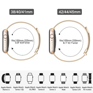 Nouveaux accessoires de <span class=keywords><strong>bracelet</strong></span> de montre en acier inoxydable à boucle milanaise pour <span class=keywords><strong>Apple</strong></span> <span class=keywords><strong>Watch</strong></span> <span class=keywords><strong>Bracelet</strong></span> de remplacement magnétique fort - Product Image 4