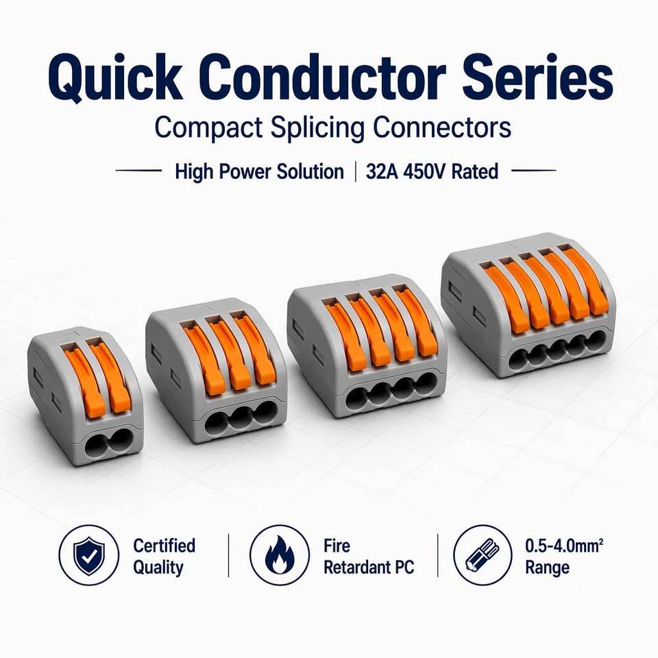 Quick Wire Connector 2 Pin Push-in Terminal Block Compact PCT-212 Fast ...